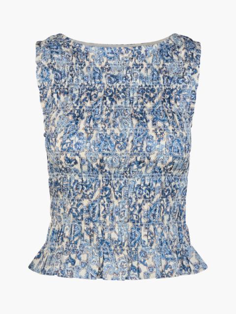 Hill House Home The Phoebe Nap Top - Chedworth Paisley Blue