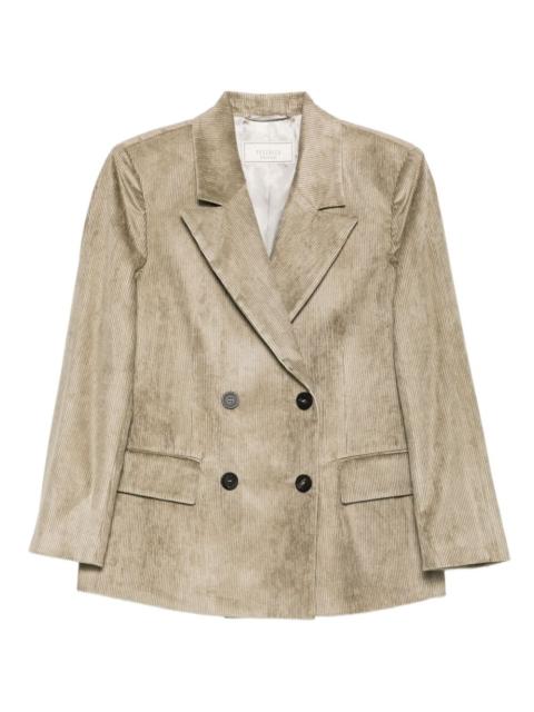 PESERICO corduroy double-breasted blazer