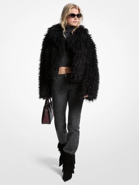 MICHAEL KORS Cropped Faux Fur Jacket