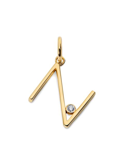 MONICA VINADER Initial N solitaire-diamond pendant