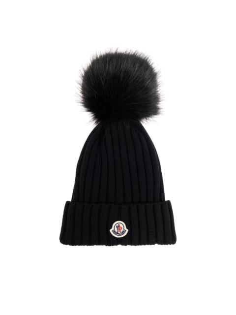 Moncler pompom-detail wool beanie
