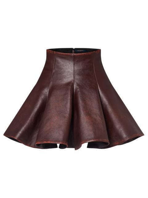 Louis Vuitton Pleated Calfskin Circle Skirt