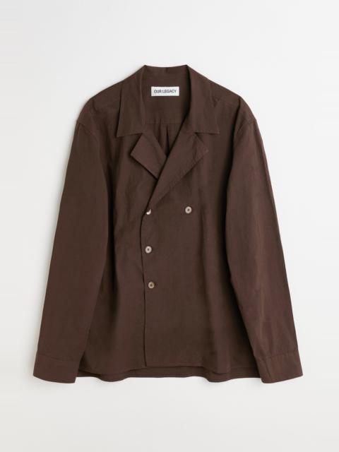 Our Legacy Duo Shirt Hefty Brown Coarse Poplin