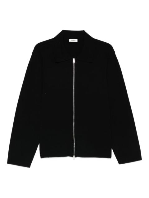 Sandro zip-up knit cardigan