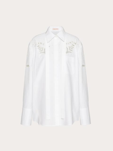 Valentino EMBROIDERED COTTON POPELINE SHIRT