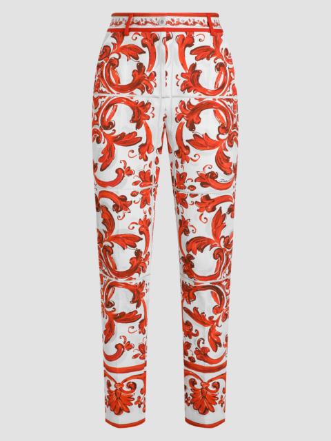 Dolce & Gabbana Women's Majolica-Print Brocade Crop Pants - Variante Abbinata