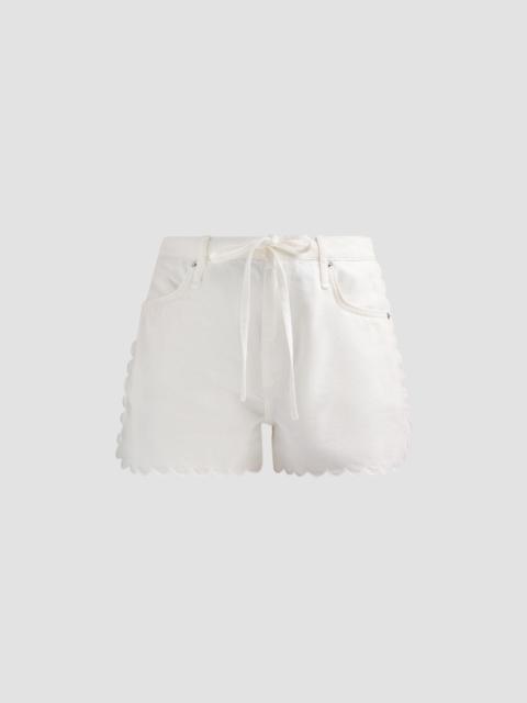 rag & bone Women's Nolan Ultra-Featherweight Denim Shorts - White Scallop