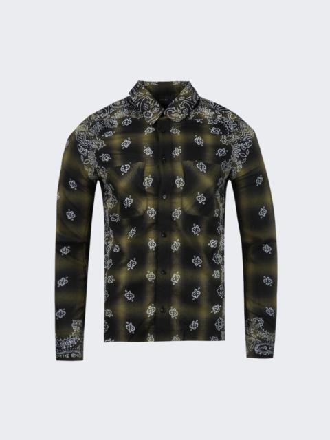 AMIRI bandana-print checked shirt