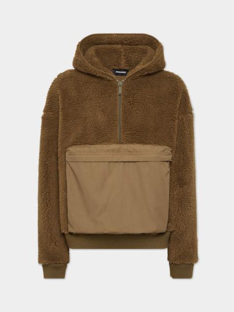 DSQUARED2 ICON TEDDY LOOSE HOODIE
