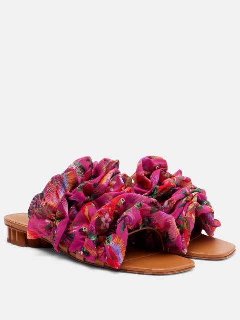 FARM RIO Printed ruffled sandals