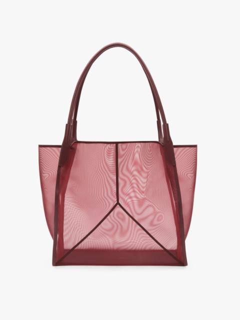 Victoria Beckham Victoria Tote Bag Large In Burgundy Mesh