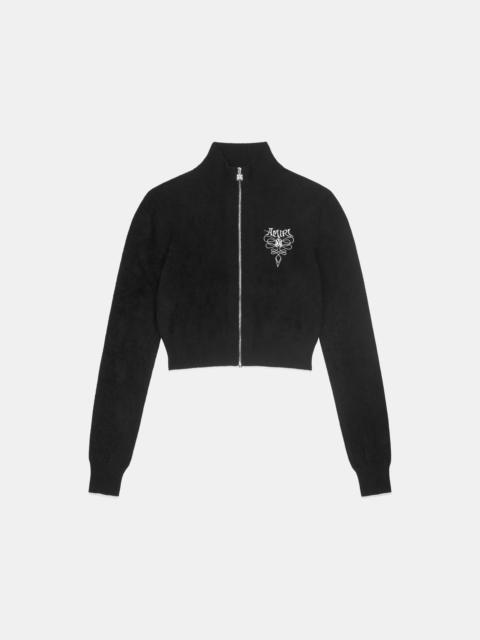 AMIRI WOMEN'S COLLEGIATE VELVET TRACK JACKET