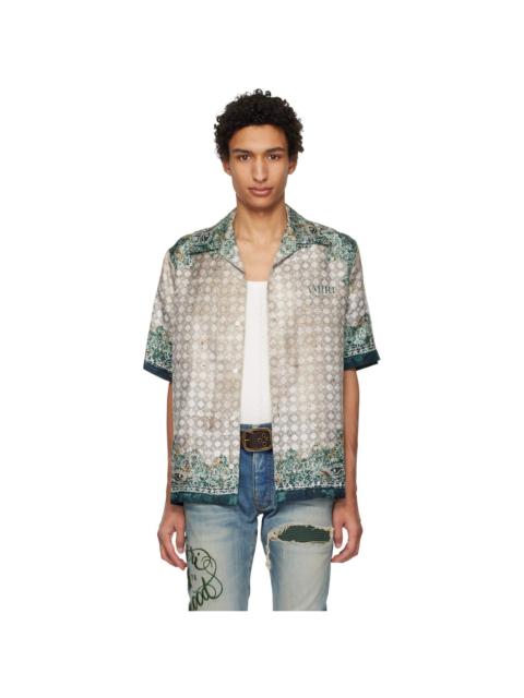 AMIRI Gray & Green Bandana Bowling Shirt