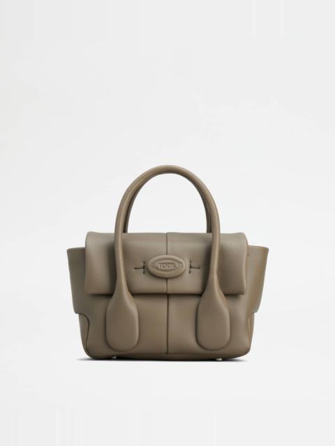Tod's TOD'S DI BAG REVERSE IN LEATHER MINI - GREY