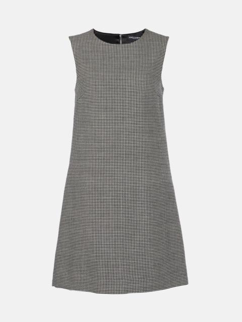 Dolce & Gabbana Houndstooth wool minidress