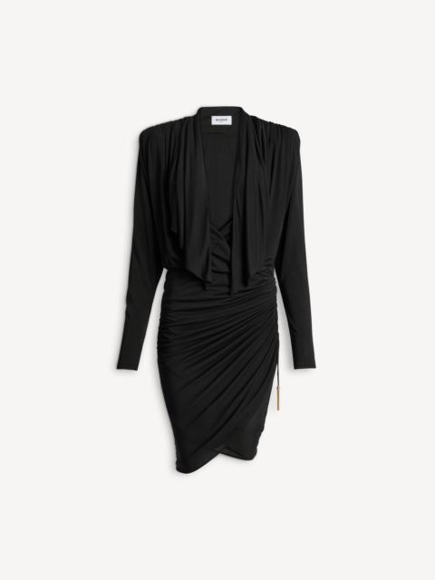 Balmain Draped flowing jersey dress