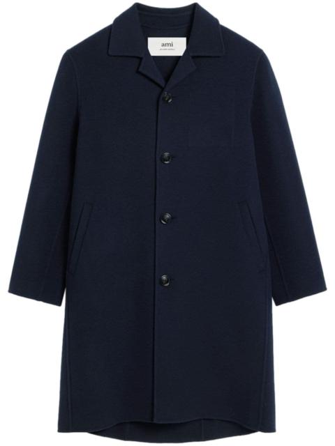 AMI Paris single-breasted felted coat