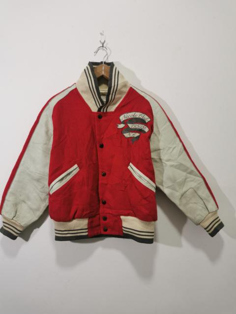 Other Designers Vintage - Vintage Nicole Club Leather Varsity Jacket