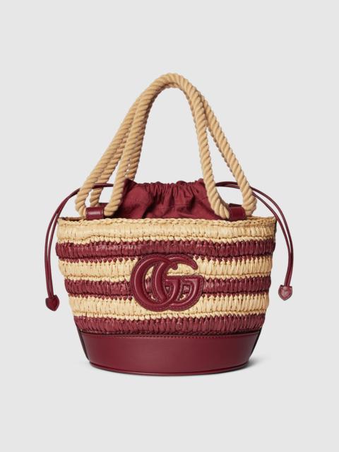 GUCCI Woven mini bucket bag