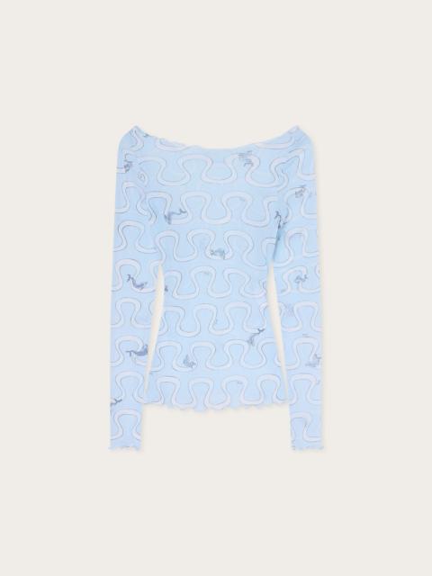 PUCCI ONDA PRINT TULLE TOP