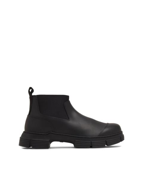 GANNI City leather Chelsea boots