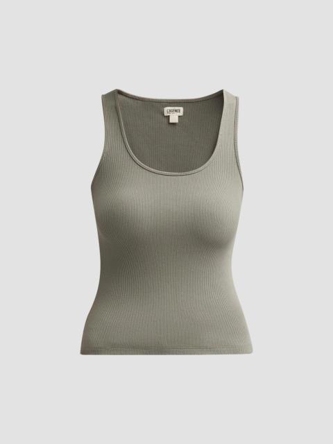 L'AGENCE Women's Adira Rib-Knit Tank - Smokey Olive
