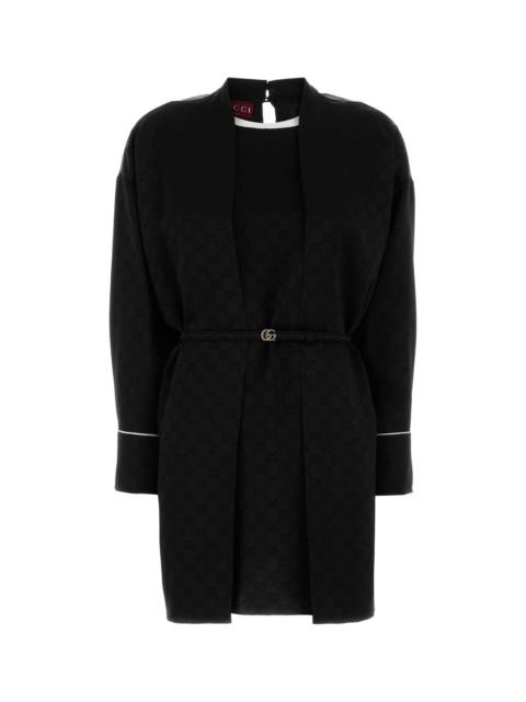 GUCCI Black Crepe Dress Exterior: Viscose Acetate Abiti