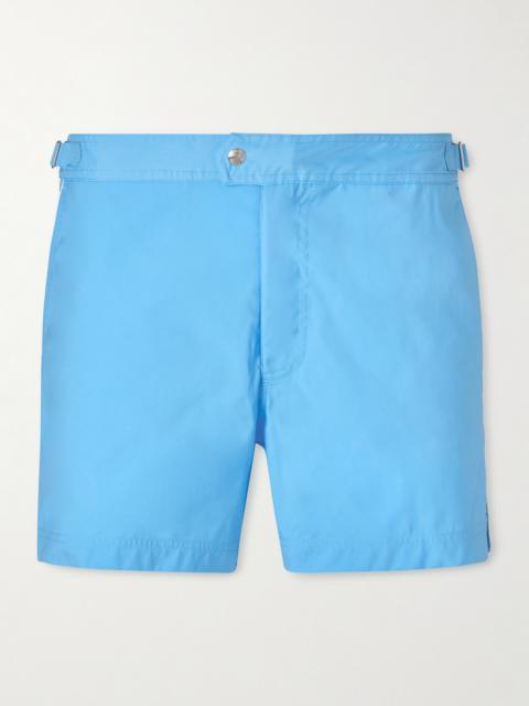 TOM FORD Straight-Leg Mid-Length Piped Swim Shorts