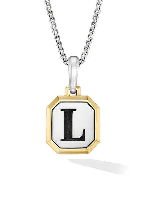 DAVID YURMAN Men's Initial Amulet in Sterling Silver - L Silver