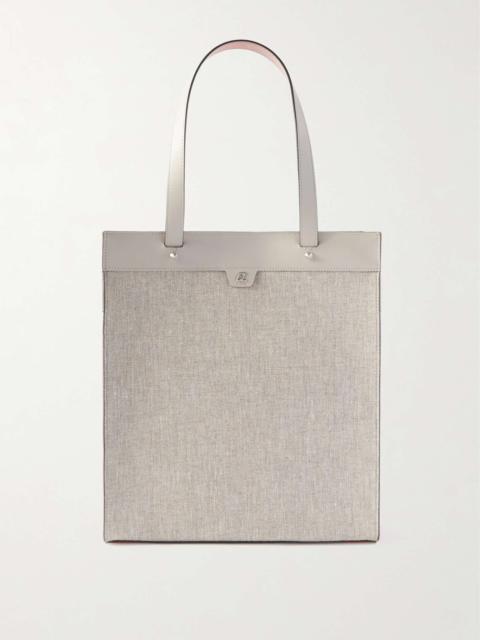 Christian Louboutin Logo-Embossed Canvas and Leather Tote Bag