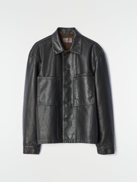 Lemaire WORKWEAR OVERSHIRT IN COATED DENIM