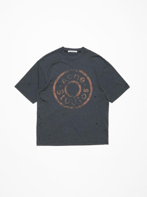 Acne Studios Logo t-shirt - Relaxed fit - Black melange