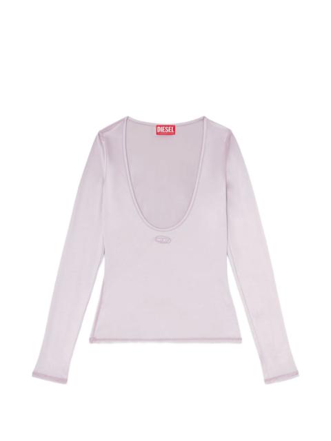 Diesel Oval D scoop-neck top