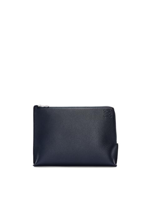 L Zip Pouch in soft grained calfskin