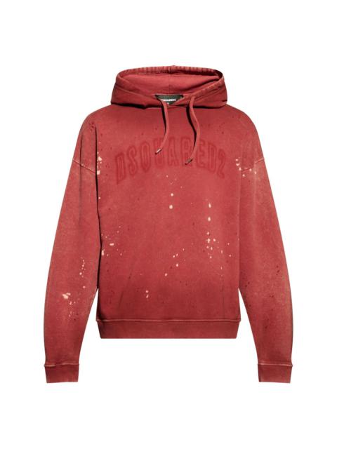 logo-print cotton hoodie