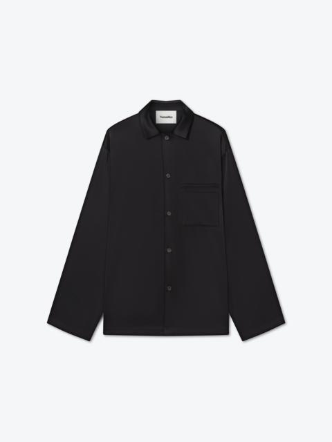 Nanushka JELMER - Long-sleeve slip-satin shirt - Black