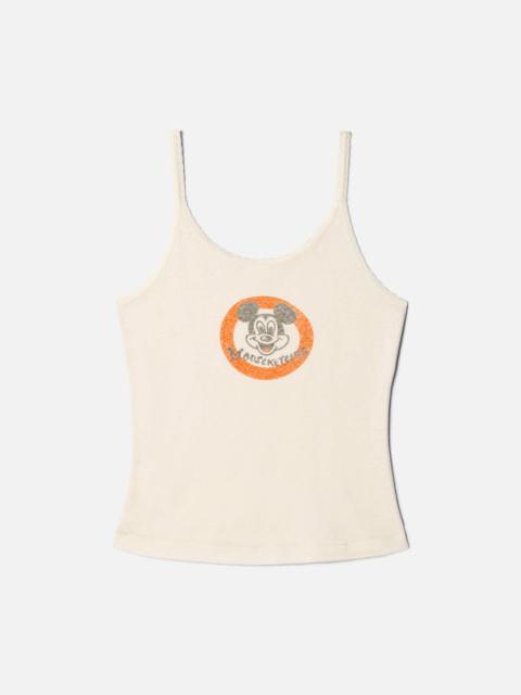 RE/DONE Lace Strap Tank Mouskateers - Vintage White