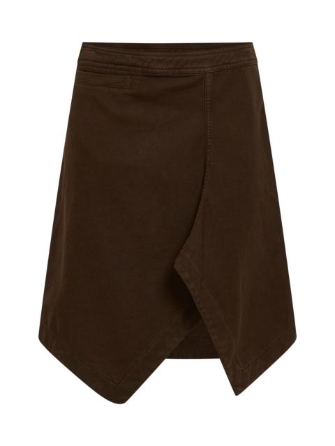 Lemaire Cocoa denim asymmetric skirt