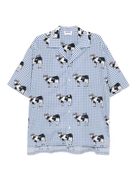 Moschino cow-printed shirt