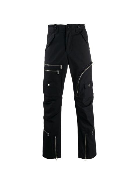 FACETASM loose fit biker trousers