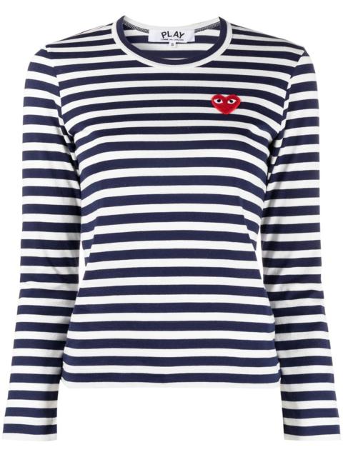 Comme des Garçons PLAY striped print long-sleeve T-shirt