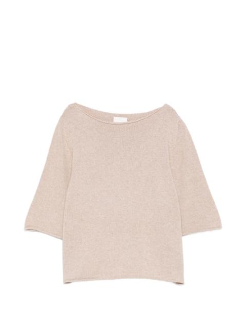 Allude boat-neck top