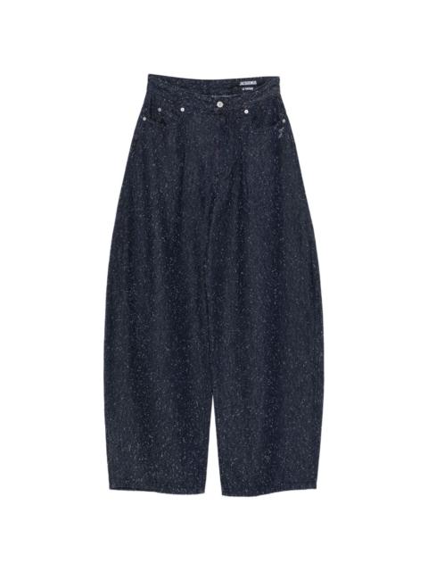 JACQUEMUS speckled denim jeans