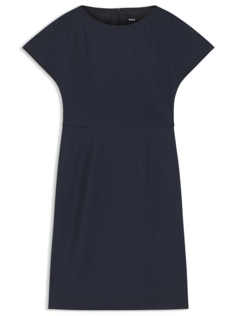 BOSS SLIM-FIT DRESS IN ITALIAN STRETCH WOOL