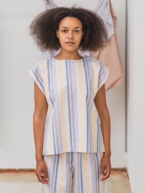 BASERANGE Stave Sleeveless Top - Organic Cotton Poplin