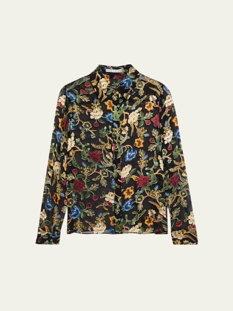 Alice + Olivia Tapestry Trails Willa Placket Top