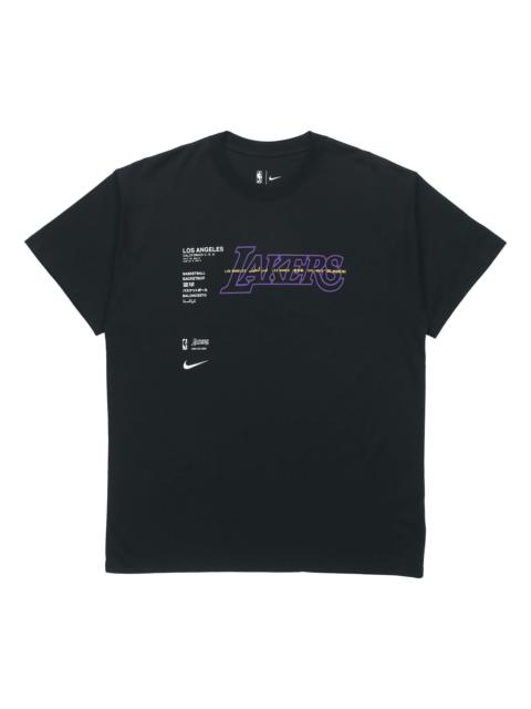 Nike NBA Courtside Los Angeles Lakers Short Sleeve Training Black CK8028-010