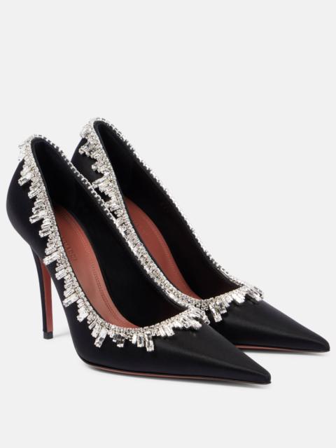 Amina Muaddi Begumissima 105 embellished satin pumps