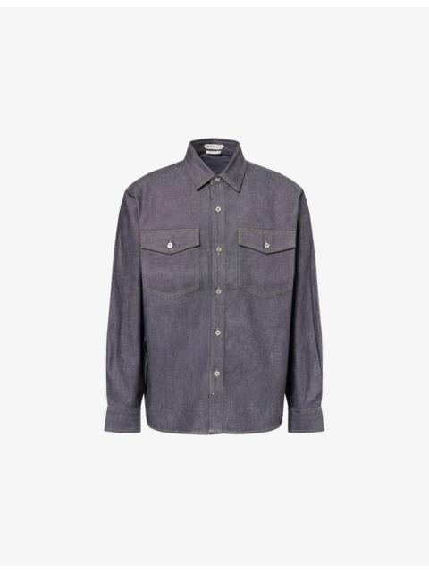 JW Anderson Oversized Long-Sleeves Denim Shirt
