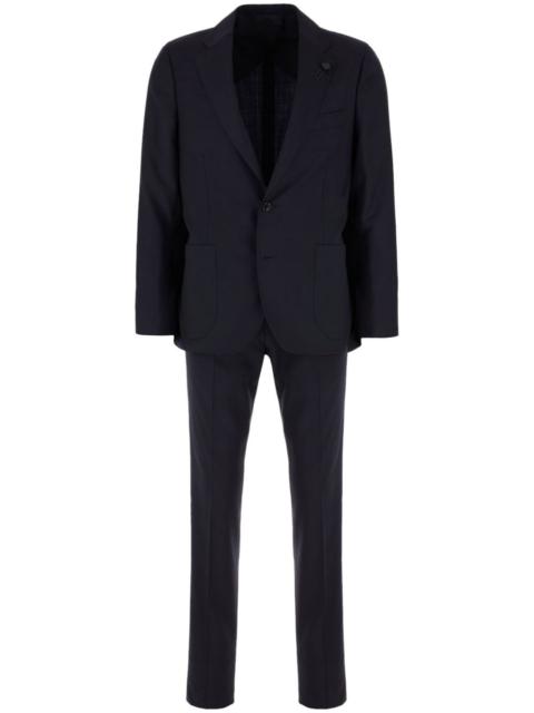 LARDINI brooch-detail suit